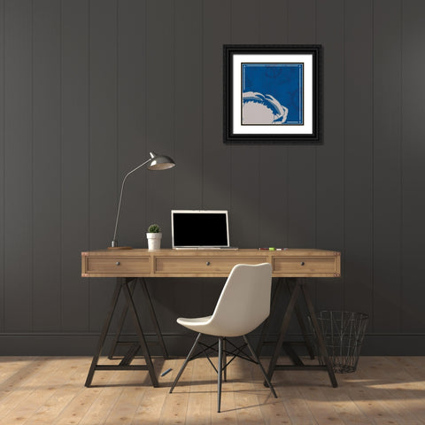 Blue  Sea Crab Black Ornate Wood Framed Art Print with Double Matting by Gibbons, Lauren