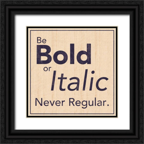 Never Regular Black Ornate Wood Framed Art Print with Double Matting by Gibbons, Lauren
