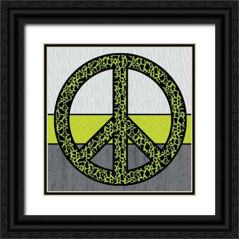 Peace Green Black Ornate Wood Framed Art Print with Double Matting by Gibbons, Lauren