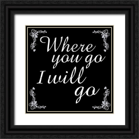 Where Go 4 Black Ornate Wood Framed Art Print with Double Matting by Gibbons, Lauren