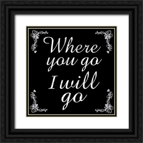 Where Go 5 Black Ornate Wood Framed Art Print with Double Matting by Gibbons, Lauren