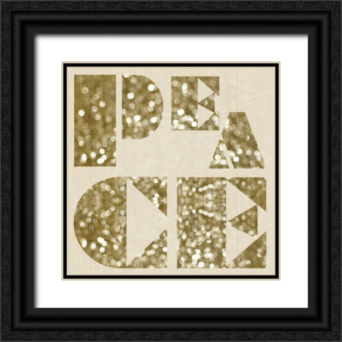 Peace Black Ornate Wood Framed Art Print with Double Matting by Gibbons, Lauren