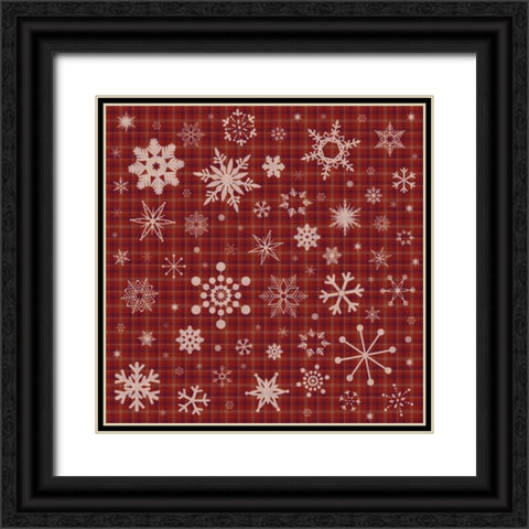Snow Flake 2 Black Ornate Wood Framed Art Print with Double Matting by Gibbons, Lauren