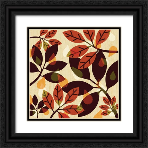 Leaf 3 Black Ornate Wood Framed Art Print with Double Matting by Gibbons, Lauren