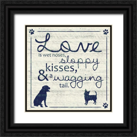 Love Pups 2 Black Ornate Wood Framed Art Print with Double Matting by Gibbons, Lauren
