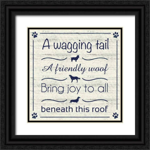 Wagging Tail Black Ornate Wood Framed Art Print with Double Matting by Gibbons, Lauren