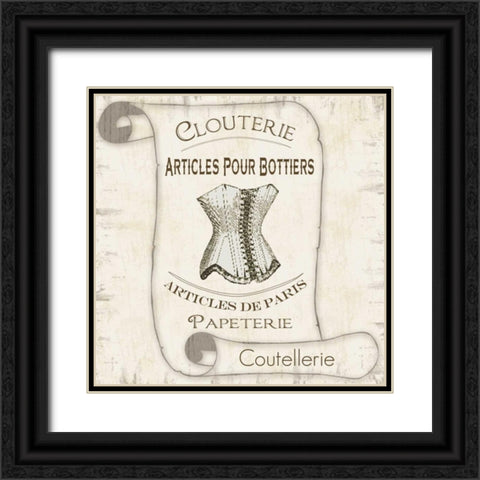 Scroll Bath Bustier Black Ornate Wood Framed Art Print with Double Matting by Gibbons, Lauren