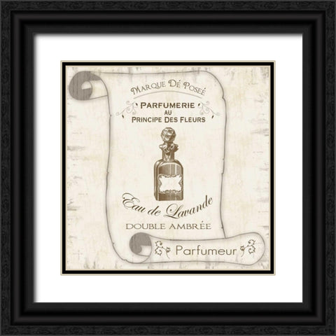 Scroll Bath Perfume Black Ornate Wood Framed Art Print with Double Matting by Gibbons, Lauren