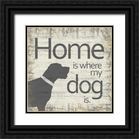 Dogs Home Black Ornate Wood Framed Art Print with Double Matting by Gibbons, Lauren