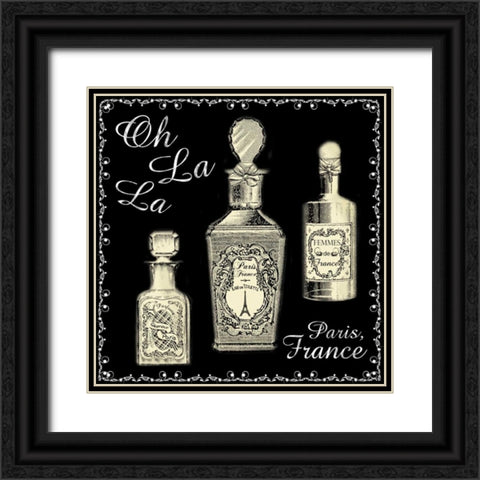 Perfume Noir 1 Black Ornate Wood Framed Art Print with Double Matting by Gibbons, Lauren