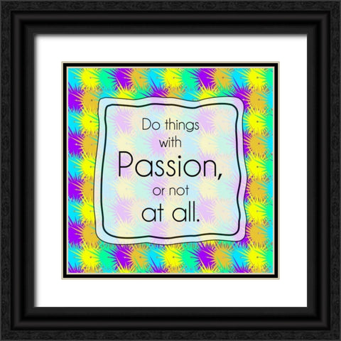 Passion Colorful Black Ornate Wood Framed Art Print with Double Matting by Gibbons, Lauren