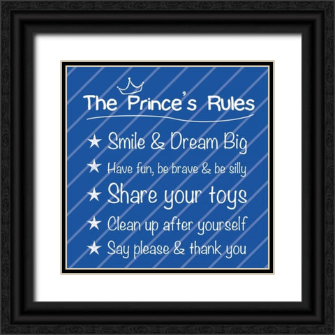 Princess Rules Black Ornate Wood Framed Art Print with Double Matting by Gibbons, Lauren
