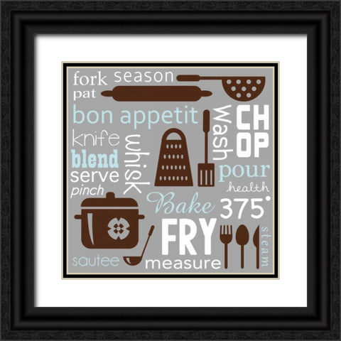 Kitchen Image Black Ornate Wood Framed Art Print with Double Matting by Gibbons, Lauren