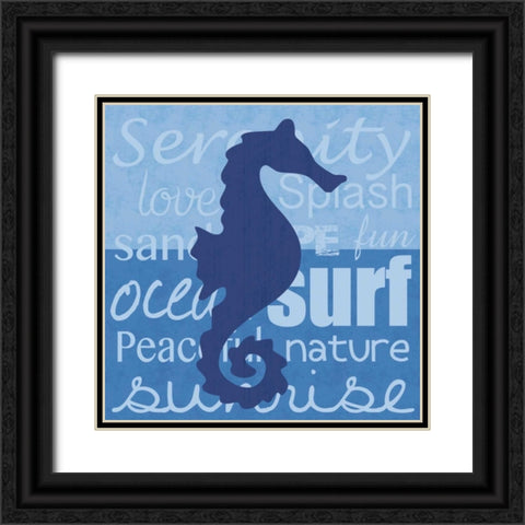 Beach Horse Black Ornate Wood Framed Art Print with Double Matting by Gibbons, Lauren