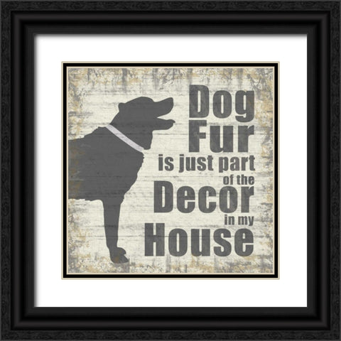 Dog Fur Black Ornate Wood Framed Art Print with Double Matting by Gibbons, Lauren
