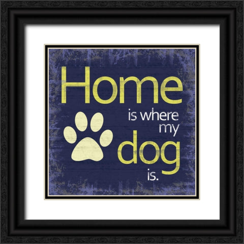 Dogs Home Black Ornate Wood Framed Art Print with Double Matting by Gibbons, Lauren
