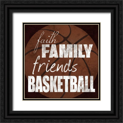 Basketball Friends Black Ornate Wood Framed Art Print with Double Matting by Gibbons, Lauren