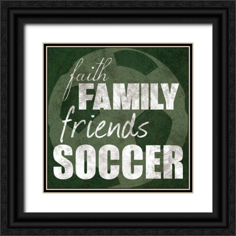Soccer Friends Black Ornate Wood Framed Art Print with Double Matting by Gibbons, Lauren