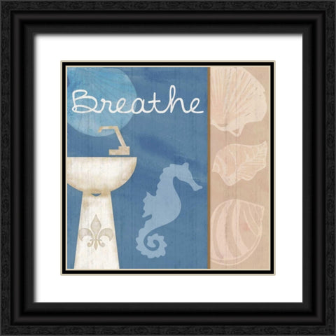 Breathe Sink Black Ornate Wood Framed Art Print with Double Matting by Gibbons, Lauren