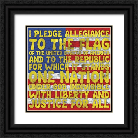 Allegiance Pledged Black Ornate Wood Framed Art Print with Double Matting by Gibbons, Lauren