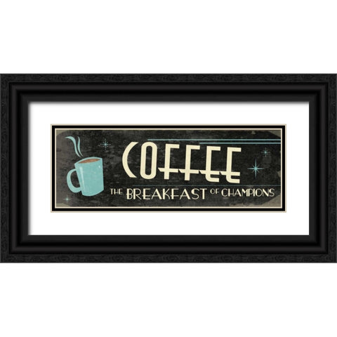 Coffee Black Ornate Wood Framed Art Print with Double Matting by Grey, Jace