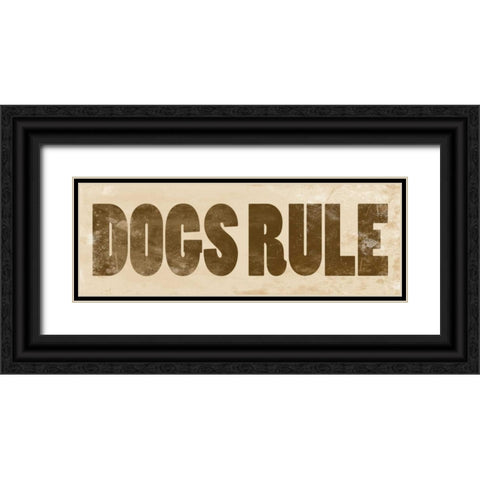 Dog Quotes Black Ornate Wood Framed Art Print with Double Matting by Grey, Jace