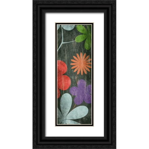 Floralpattern Black Ornate Wood Framed Art Print with Double Matting by Grey, Jace