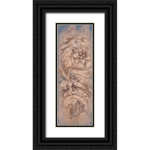 Pattern Black Ornate Wood Framed Art Print with Double Matting by Grey, Jace