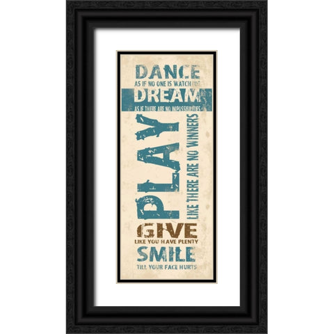 Typography 4 Black Ornate Wood Framed Art Print with Double Matting by Grey, Jace