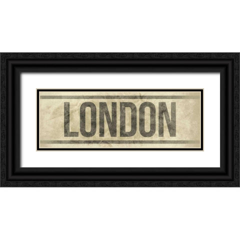LONDON Black Ornate Wood Framed Art Print with Double Matting by Grey, Jace