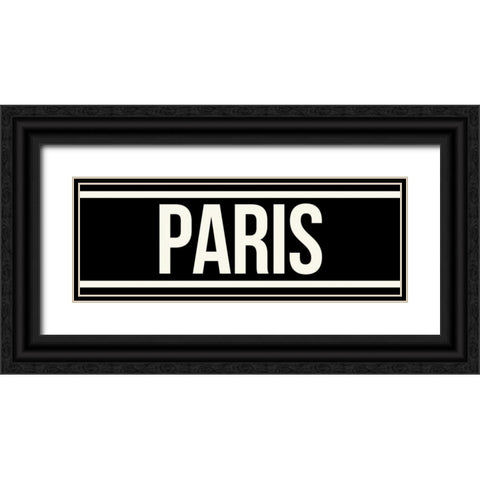 PARIS Black Ornate Wood Framed Art Print with Double Matting by Grey, Jace