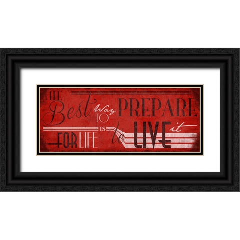 Type Red Black Ornate Wood Framed Art Print with Double Matting by Grey, Jace