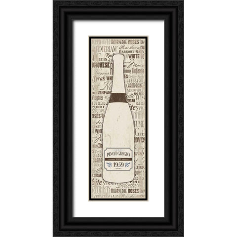 VINO CREAM Black Ornate Wood Framed Art Print with Double Matting by Grey, Jace