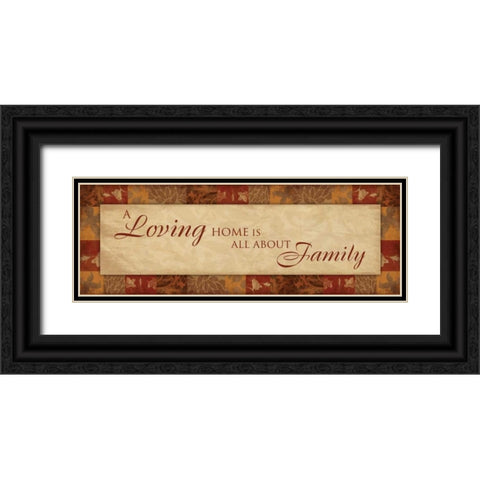 Family Black Ornate Wood Framed Art Print with Double Matting by Grey, Jace