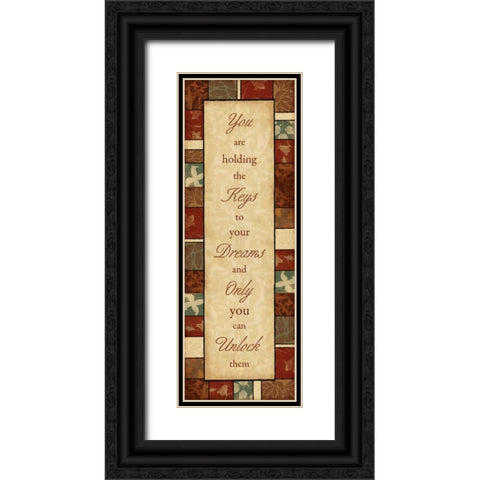 Keys Black Ornate Wood Framed Art Print with Double Matting by Grey, Jace