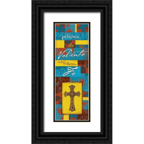 Religious Spanish Quote 2 Black Ornate Wood Framed Art Print with Double Matting by Grey, Jace