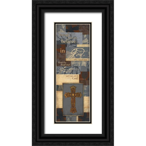 Religious Quote 3 Black Ornate Wood Framed Art Print with Double Matting by Grey, Jace