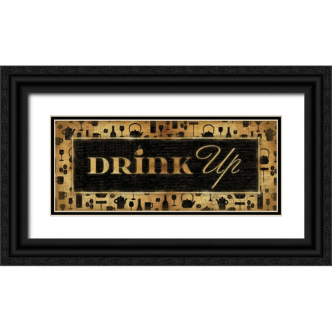Drink Up Black Ornate Wood Framed Art Print with Double Matting by Grey, Jace
