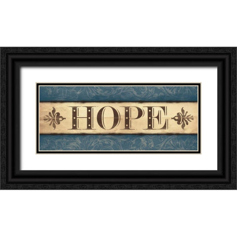 Hope Black Ornate Wood Framed Art Print with Double Matting by Grey, Jace