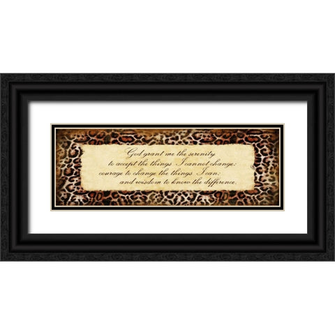 Leopard Serenity Black Ornate Wood Framed Art Print with Double Matting by Grey, Jace