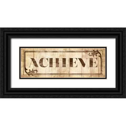 Achieve Black Ornate Wood Framed Art Print with Double Matting by Grey, Jace