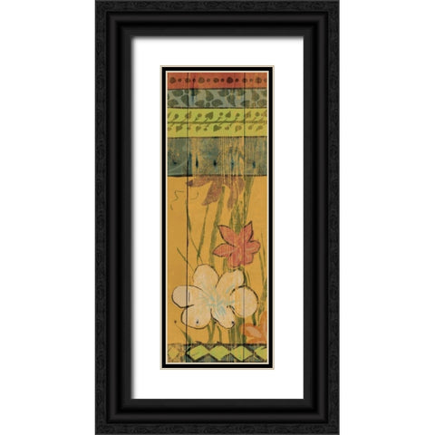 Spanish florals Black Ornate Wood Framed Art Print with Double Matting by Grey, Jace