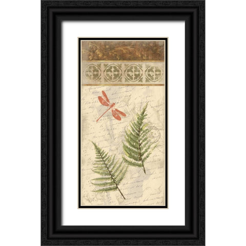 Spice Ferns Mate Black Ornate Wood Framed Art Print with Double Matting by Grey, Jace