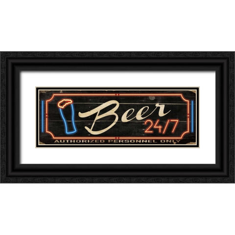 Wooden Beer 24-7 Black Ornate Wood Framed Art Print with Double Matting by Grey, Jace