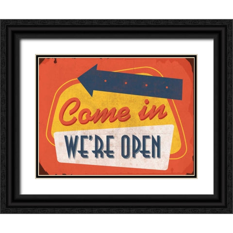 Come In Black Ornate Wood Framed Art Print with Double Matting by Grey, Jace
