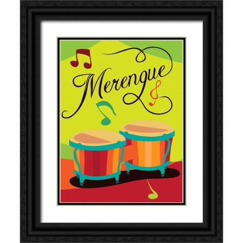 Merengue Black Ornate Wood Framed Art Print with Double Matting by Grey, Jace