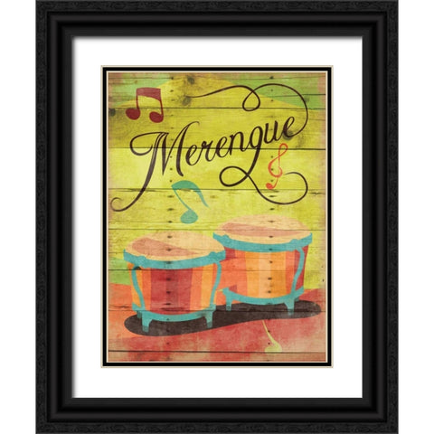 Merengue II Black Ornate Wood Framed Art Print with Double Matting by Grey, Jace