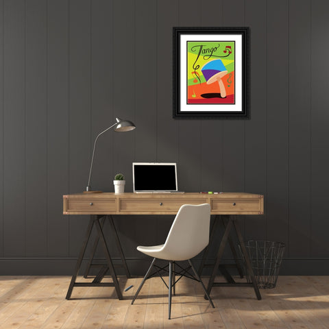 Tango I Black Ornate Wood Framed Art Print with Double Matting by Grey, Jace