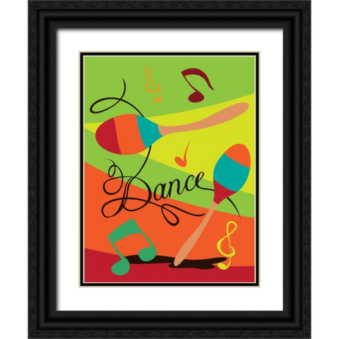 Dance I Black Ornate Wood Framed Art Print with Double Matting by Grey, Jace