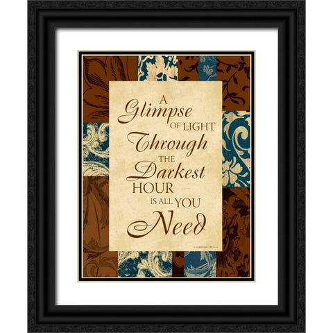 Darkest I Black Ornate Wood Framed Art Print with Double Matting by Grey, Jace